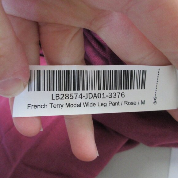 Quince Women's French Terry Modal Wide Leg Pants Smocked Waist Rose Medium 502 - Picture 5 of 13